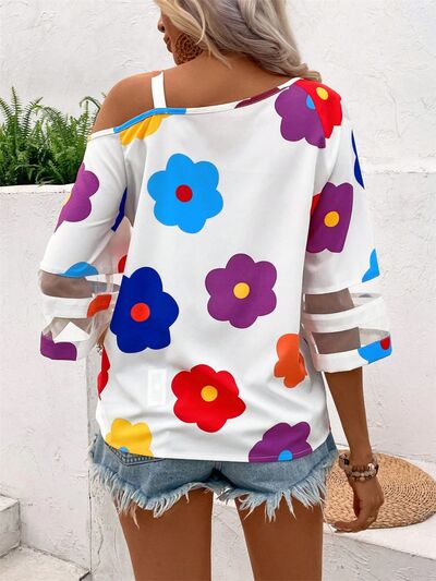 Flower Asymmetrical Neck BlouseFeatures: Basic style
Sheer: Semi-sheer
Stretch: No stretch
Material composition: 95% polyester, 5% spandex
Care instructions: Machine wash cold. Tumble dry low.
ImpFlower Asymmetrical Neck BlouseFlower Asymmetrical Neck Blouse