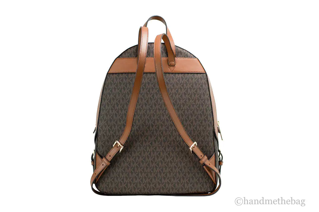 Michael Kors Jaycee Large Brown Zip Pocket Backpack – Functional and Stylish