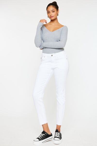 Kancan Mid Rise Ankle Skinny JeansMid Rise Ankle Skinny Jeans are a versatile and classic staple for any wardrobe. The mid rise design provides a comfortable and flattering fit that complements varioKancan Mid Rise Ankle Skinny JeansKancan Mid Rise Ankle Skinny Jeans