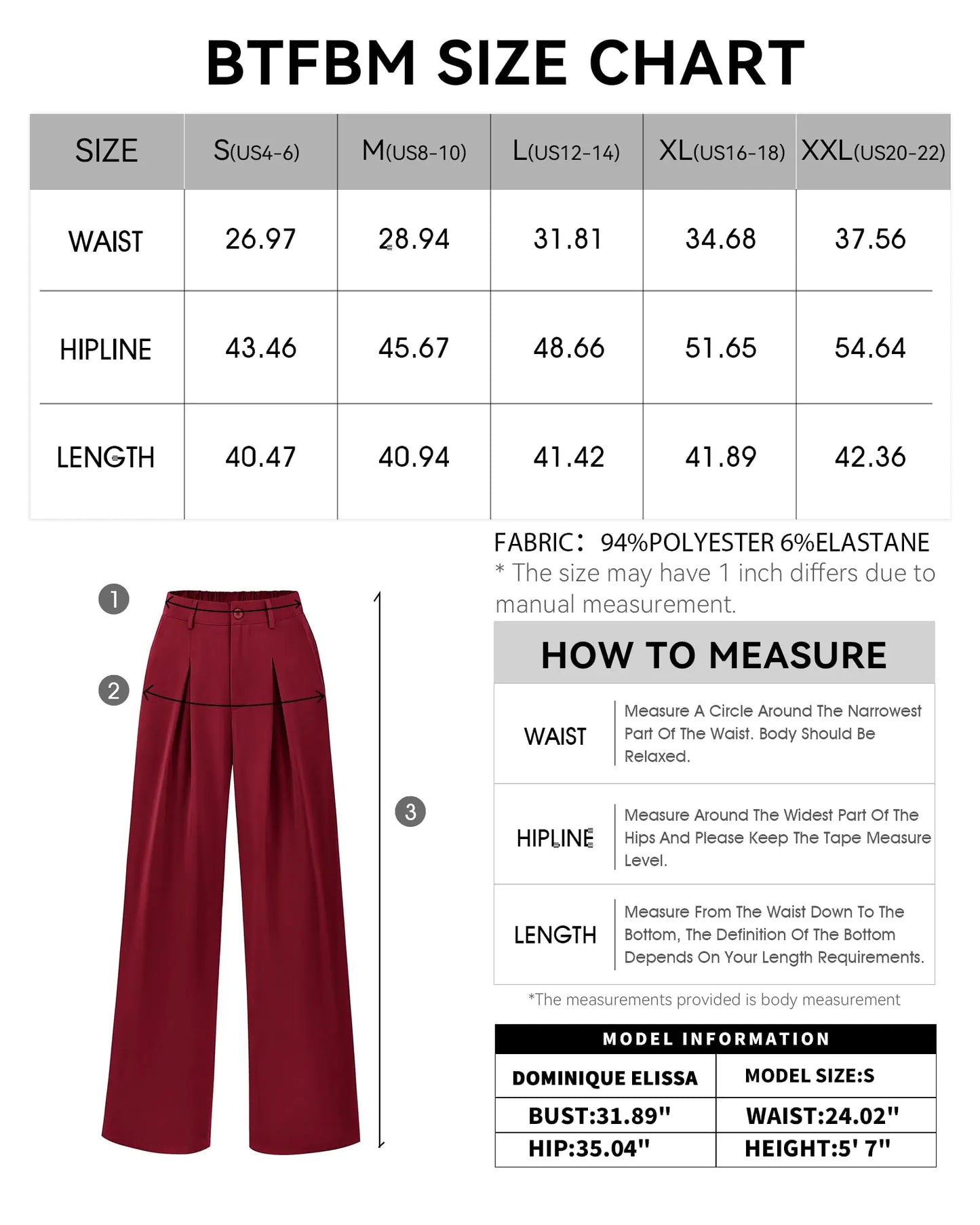 Women’s High Waist Wide Leg Palazzo Pants – Business Casual Trousers with Pockets