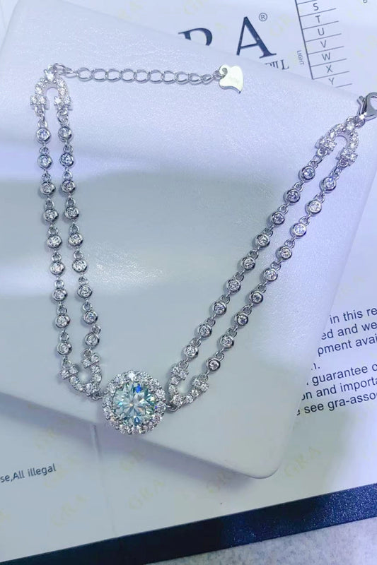 2 Carat Moissanite Double-Layered BraceletColor may be different according to different lights.
Includes:
Moissanite jewelry over 0.3 carats includes a certificate of stone properties. Limited warranty inclu2 Carat Moissanite Double-Layered Bracelet2 Carat Moissanite Double-Layered Bracelet