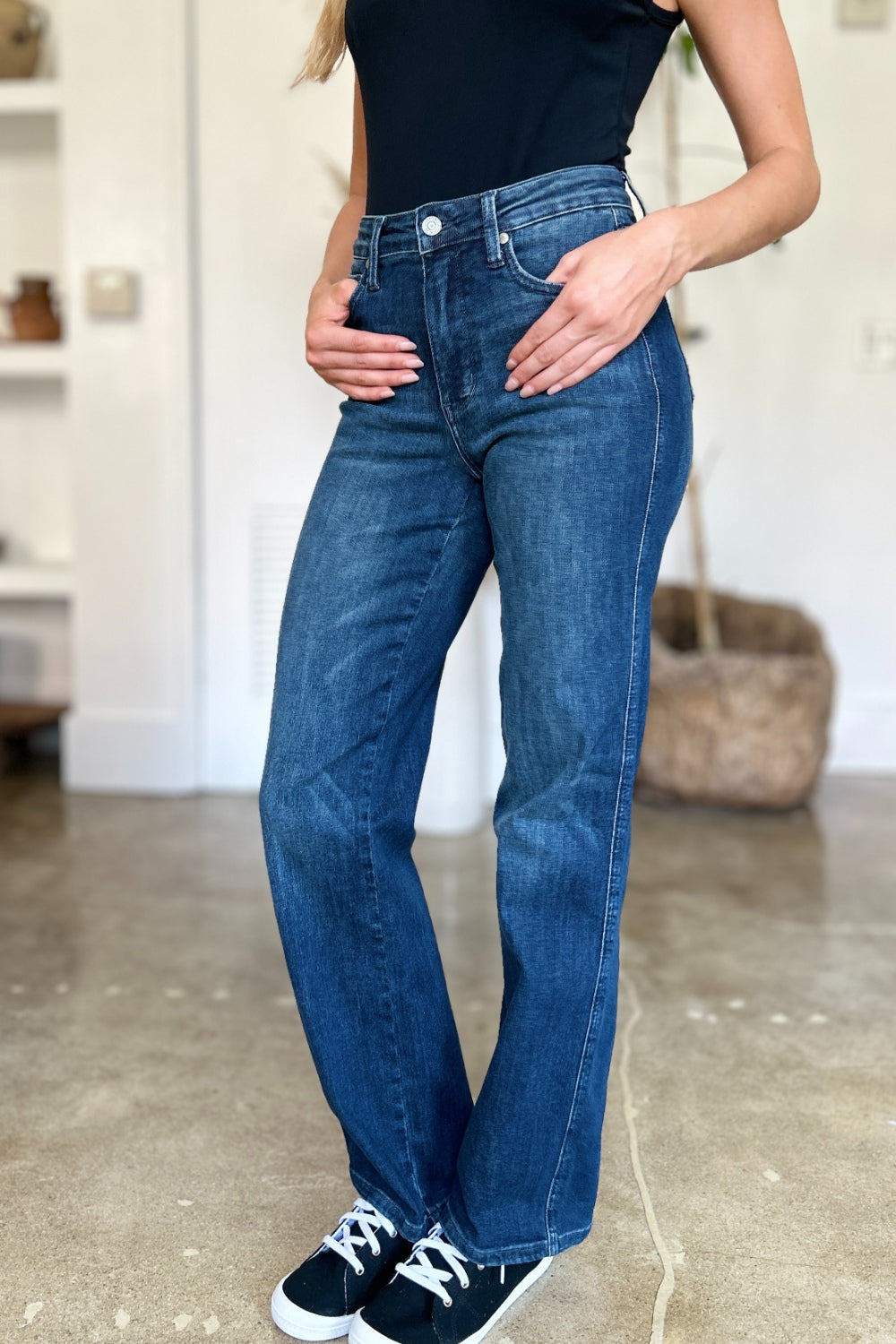 Judy Blue Full Size Tummy Control Straight JeansThe Tummy Control Straight Jeans are designed to provide a flattering and slimming fit with their tummy control feature. These jeans offer both style and comfort, maJudy Blue Full Size Tummy Control Straight JeansPantsJudy Blue Full Size Tummy Control Straight Jeans