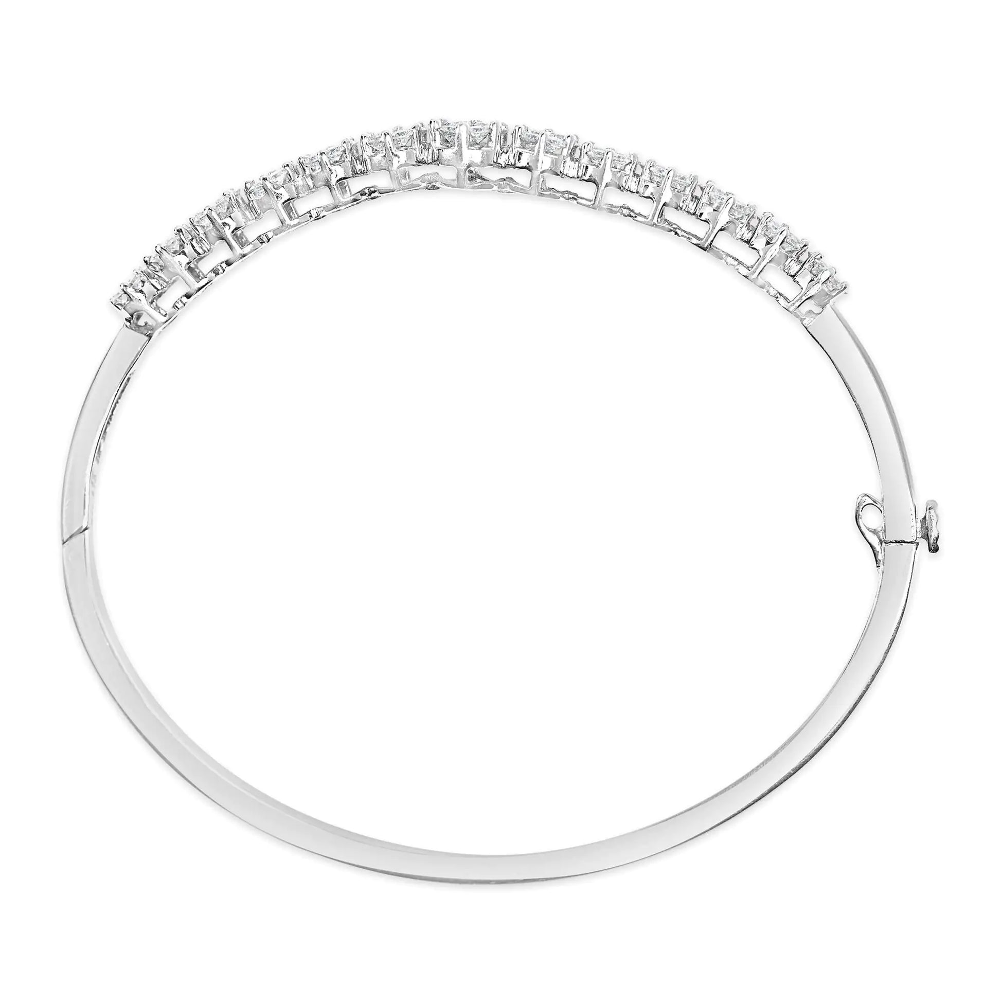 14K White Gold Floral Cluster Diamond Bangle Bracelet – 2 5/8 CTTW EleExperience the perfect blend of sophistication and versatility with this 14K White Gold Floral Cluster Diamond Bangle Bracelet Featuring 1/2 carat total weight of br14K White Gold Floral Cluster Diamond Bangle BraceletBracelet14K White Gold Floral Cluster Diamond Bangle Bracelet