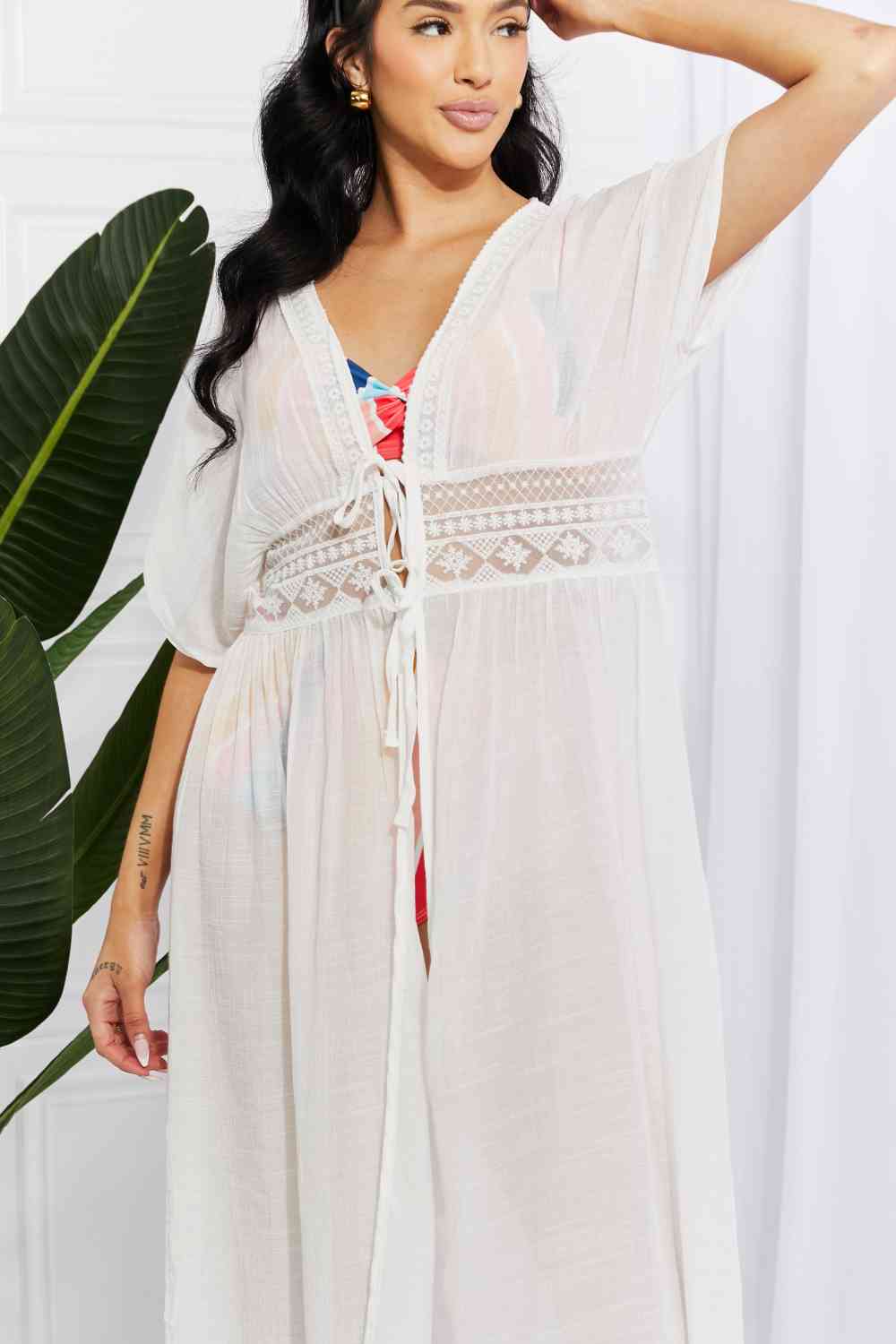 Marina West Swim Sun Goddess Tied Maxi Cover-UpThis maxi cover-up is perfect for finishing off your swim day look. From its double tie detail to its crochet-trimmed waistband, this lightweight piece is just what Marina West Swim Sun Goddess Tied Maxi Cover-Marina West Swim Sun Goddess Tied Maxi Cover-