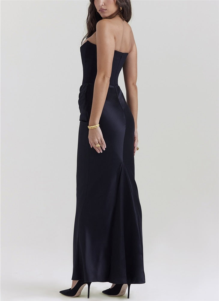 Slim Tube Top Backless Dress – Sexy Long Evening Party Gown