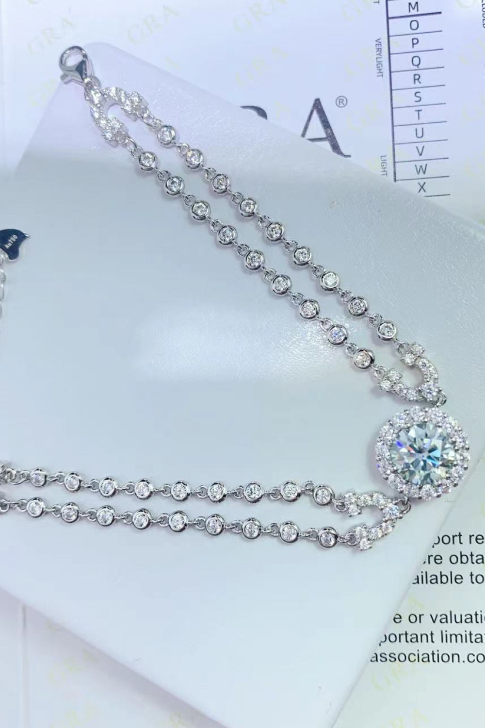 2 Carat Moissanite Double-Layered BraceletColor may be different according to different lights.
Includes:
Moissanite jewelry over 0.3 carats includes a certificate of stone properties. Limited warranty inclu2 Carat Moissanite Double-Layered Bracelet2 Carat Moissanite Double-Layered Bracelet