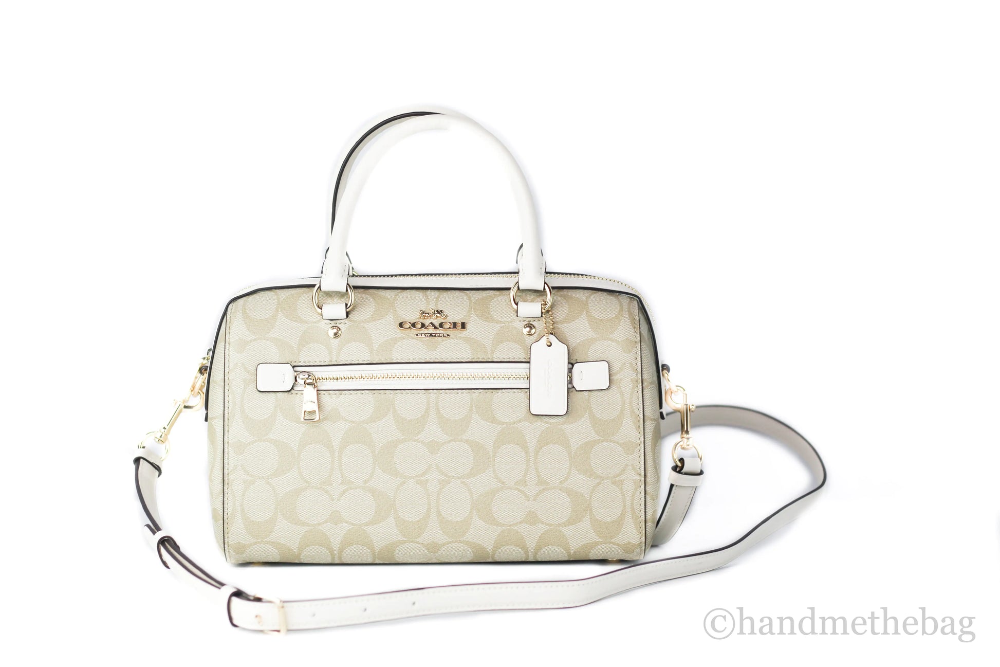 Coach (F83607) Rowan Signature Leather Light Khaki Chalk Medium SatcheCoach Rowan Signature Leather Medium Satchel – Light Khaki ChalkElevate your style with the Coach Rowan Medium Satchel in light khaki chalk signature leather. FeaturCoach F83607 Rowan Signature Leather Light Khaki Chalk Medium Satchel Handbag PurseCoach F83607 Rowan Signature Leather Light Khaki Chalk Medium Satchel Handbag Purse