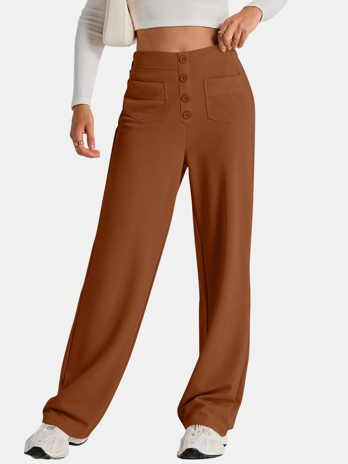 High Waist Wide Leg PantsFeatures: Pocketed
Sheer: Opaque
Material composition: 95% polyester, 5% spandex
Care instructions: Machine wash cold. Tumble dry low.
Imported
Product Measurements High Waist Wide Leg PantsPantsHigh Waist Wide Leg Pants