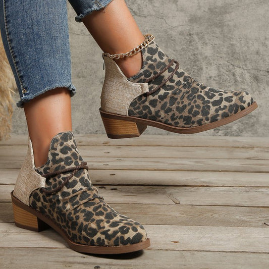 Contrast Canvas Low Heel BootsStep up your style game with these Contrast Canvas Low Heel Boots. Featuring a trendy mix of textures with durable canvas and sleek detailing, these boots offer a peContrast Canvas Low Heel BootsShoesContrast Canvas Low Heel Boots