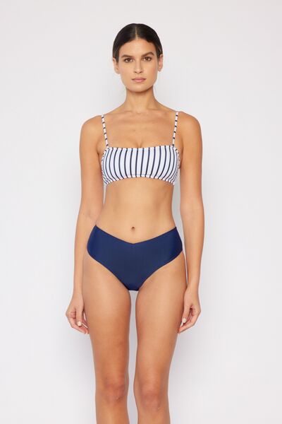 Marina West Swim Striped Bikini SetThe Striped Bikini Set features a chic bandeau top with removable bra pads for customizable support and coverage. The moderate scoop bottom provides a flattering andMarina West Swim Striped Bikini SetMarina West Swim Striped Bikini Set