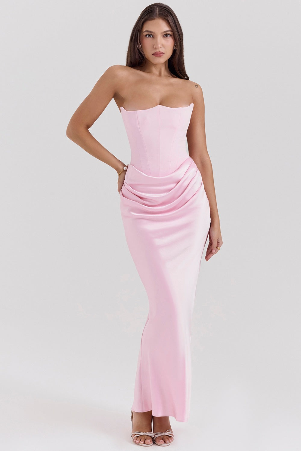 Slim Tube Top Backless Dress – Sexy Long Evening Party Gown