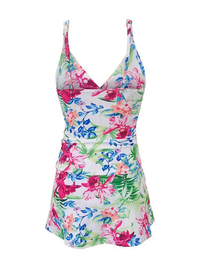 Printed Spaghetti Strap Top and Skirt Swim SetFeatures: Basic style
Number of pieces: Two-piece
Chest pad: Removable padding
Underwire: No underwire
Stretch: Stretchy
Material composition: 100% polyester
Care inPrinted Spaghetti Strap TopPrinted Spaghetti Strap Top