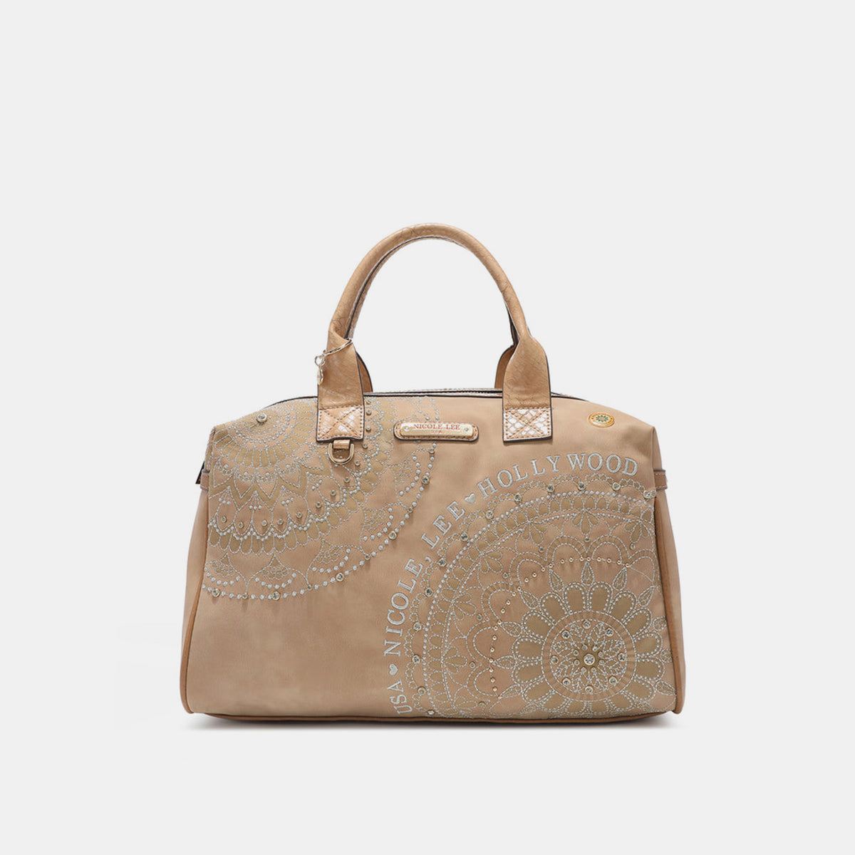 Nicole Lee USA rhinestone Decor Boston BagOur boston bag is ideal for daily use, offering a perfect size that combines both style and functionality. Its slouchy chic design, signature silhouette, and faux exNicole Lee USA rhinestone Decor Boston BagNicole Lee USA rhinestone Decor Boston Bag