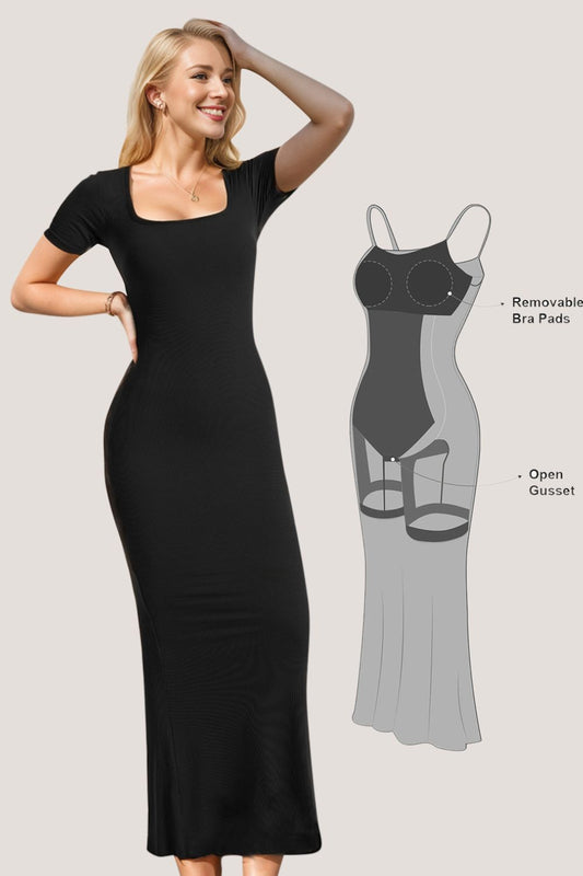 Basic Bae Built-In Shapewear Square Neck Short Sleeve Maxi DressElegant Basic Bae Built-In Shapewear Square Neck Short Sleeve Maxi Dress – Flawless Fit &amp; Comfort
Step into effortless elegance with the Basic Bae built-in shapeShapewear Square Neck Short Sleeve Maxi DressShapewear Square Neck Short Sleeve Maxi Dress