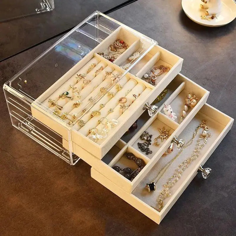 Acrylic Jewelry Box Velvet CompartmentsOrganize Your Treasures with the Acrylic Jewelry Box Velvet Compartments! Keep your jewelry safe and beautifully displayed with our acrylic box featuring velvet compAcrylic Jewelry Box Velvet CompartmentsJewelry BoxAcrylic Jewelry Box Velvet Compartments