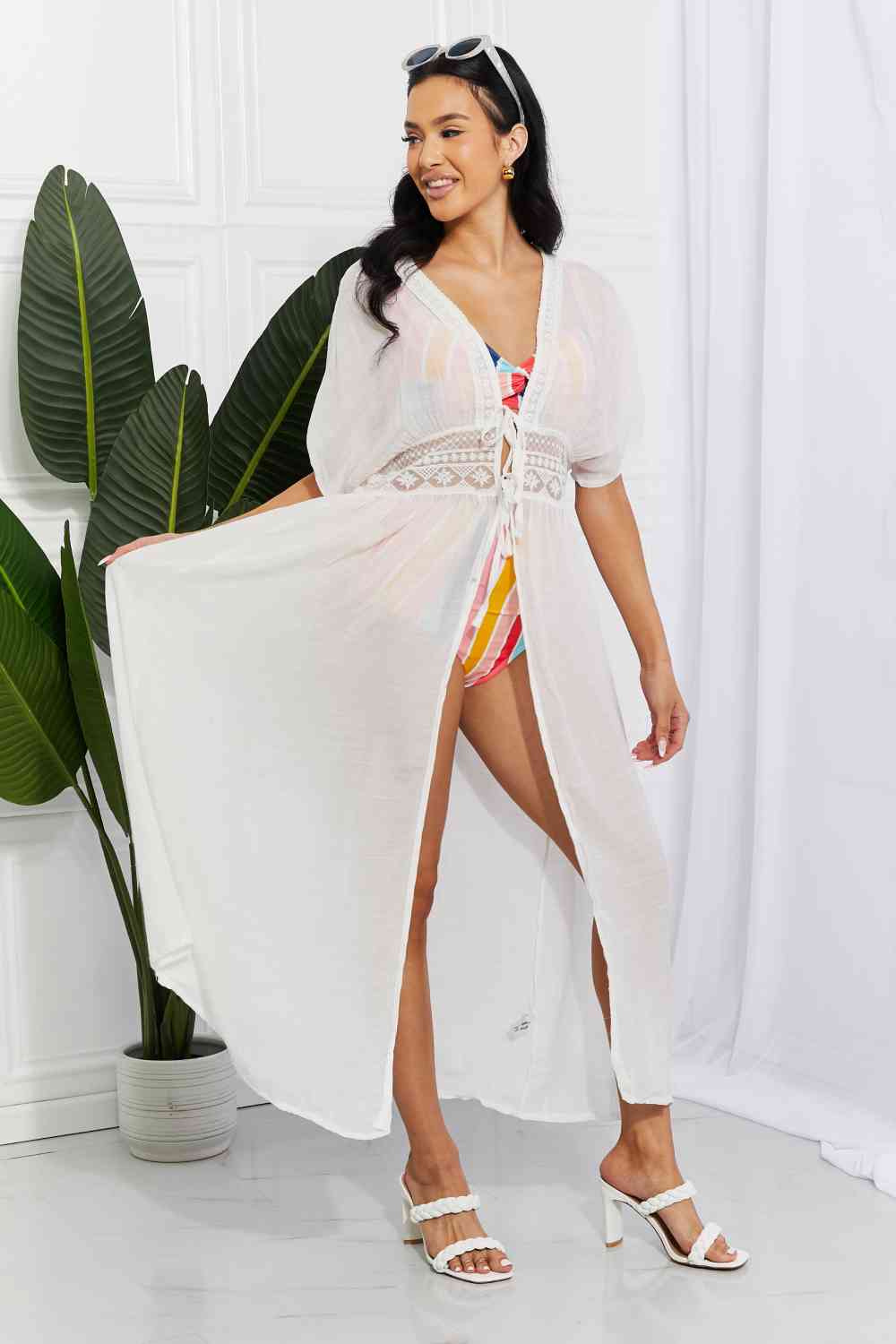 Marina West Swim Sun Goddess Tied Maxi Cover-UpThis maxi cover-up is perfect for finishing off your swim day look. From its double tie detail to its crochet-trimmed waistband, this lightweight piece is just what Marina West Swim Sun Goddess Tied Maxi Cover-Marina West Swim Sun Goddess Tied Maxi Cover-