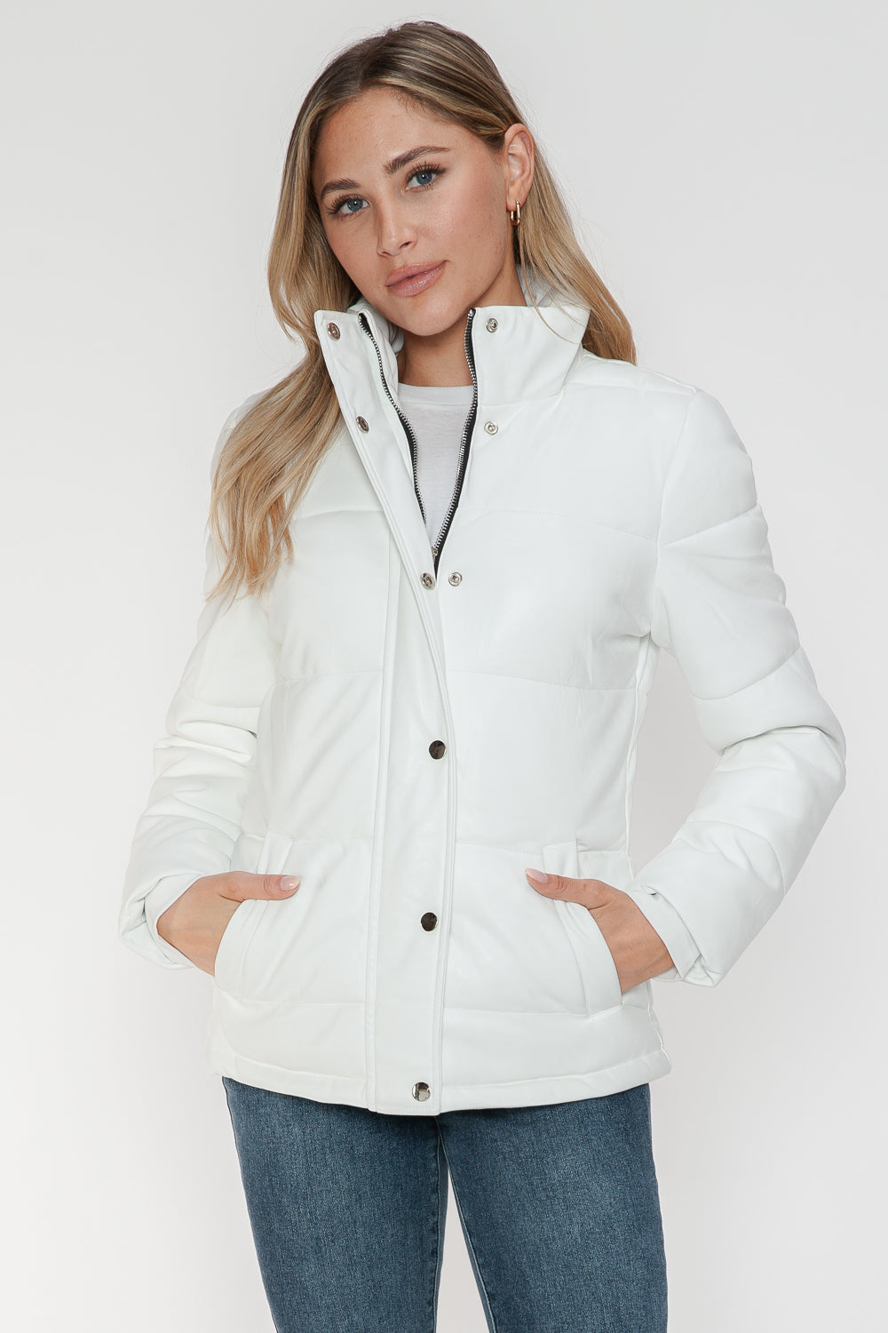 YMI Pocketed Zip Up Turtleneck Puffer JacketThe Pocketed Zip Up Turtleneck Puffer Jacket is a chic and practical choice for colder weather. With its cozy turtleneck design, zip-up front, and convenient pocketsYMI Pocketed ZipYMI Pocketed Zip