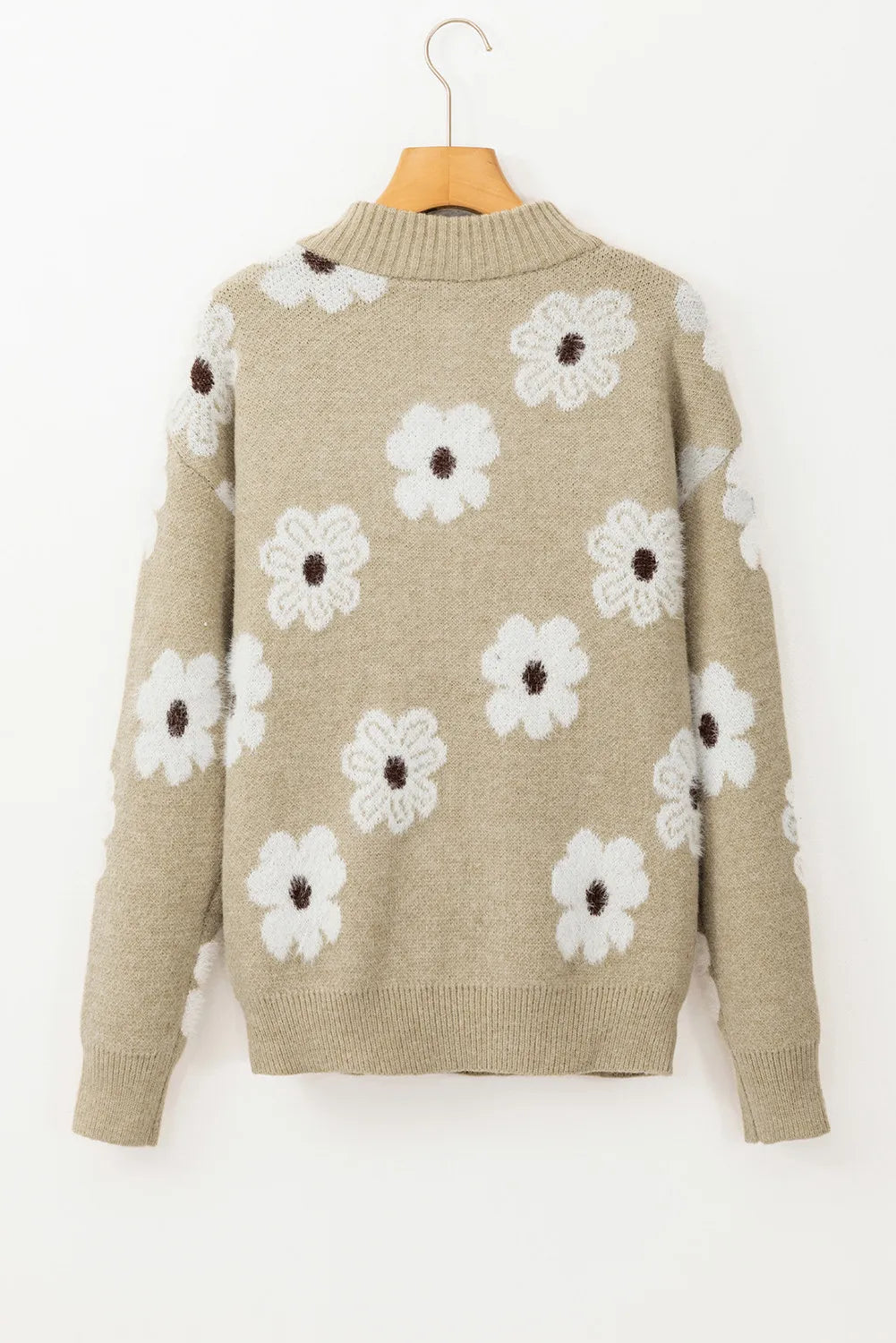 Flower Half Zip Long Sleeve SweaterFeatures: Basic style
Stretch: Slightly stretchy
Material composition: 42% acrylic, 30% polyester, 28% polyamide
Care instructions: Machine wash cold. Tumble dry lowFlower Half Zip Long Sleeve SweaterFlower Half Zip Long Sleeve Sweater