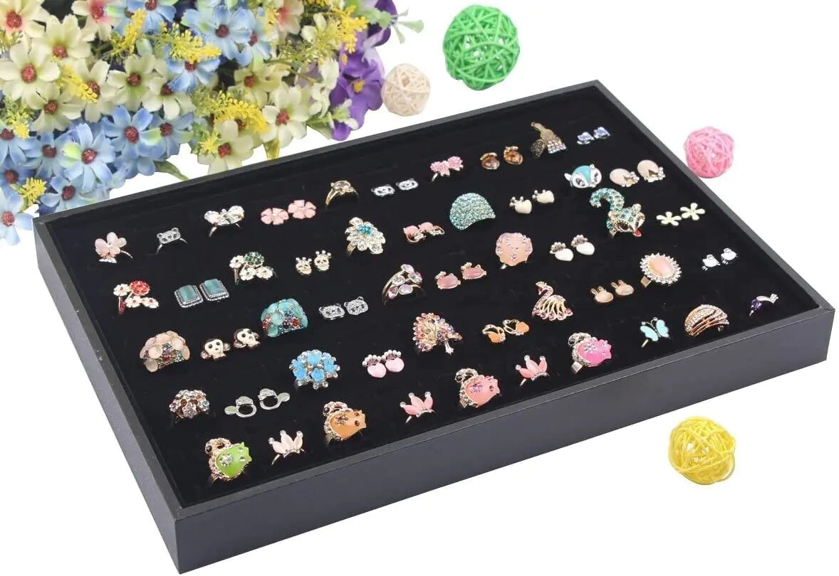 100 Slots Jewelry Ring Display Organizer Tray – Earring Storage Box CaKeep your jewelry neatly organized with this 100 Slots Jewelry Ring Display Organizer Tray. Designed to store rings, earrings, and other small accessories, this case100 Slots Jewelry Ring Display Organizer Tray – Earring Storage Box CaseJewelry Box100 Slots Jewelry Ring Display Organizer Tray – Earring Storage Box Case