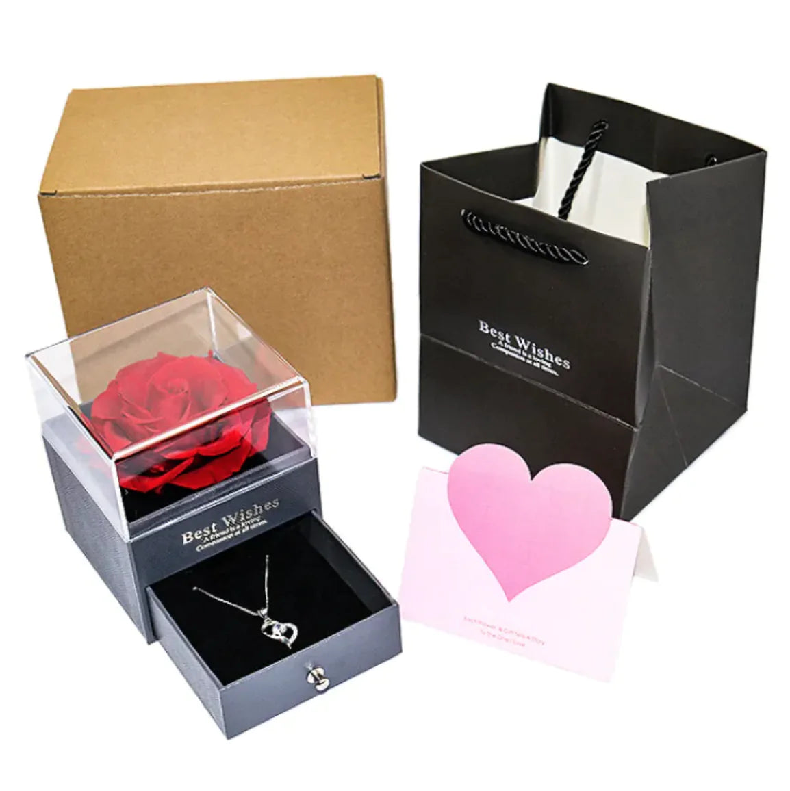 Acrylic Preserved Rose Jewelry Gift Box – Elegant Display for Jewelry Present your jewelry in a stunning and elegant way with the Acrylic Preserved Rose Jewelry Gift Box. Featuring a preserved rose at its center, this beautiful box comAcrylic Preserved Rose Jewelry Gift Box – Elegant DisplayJewelry BoxAcrylic Preserved Rose Jewelry Gift Box – Elegant Display