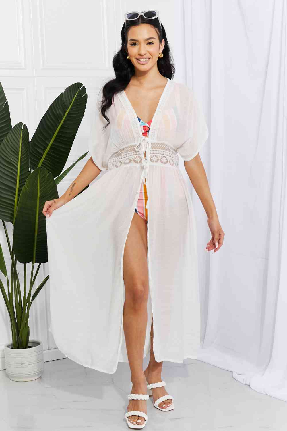 Marina West Swim Sun Goddess Tied Maxi Cover-UpThis maxi cover-up is perfect for finishing off your swim day look. From its double tie detail to its crochet-trimmed waistband, this lightweight piece is just what Marina West Swim Sun Goddess Tied Maxi Cover-Marina West Swim Sun Goddess Tied Maxi Cover-