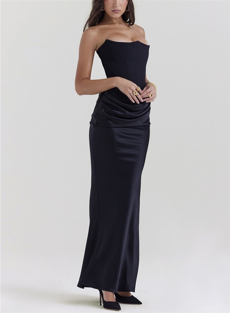 Slim Tube Top Backless Dress – Sexy Long Evening Party Gown