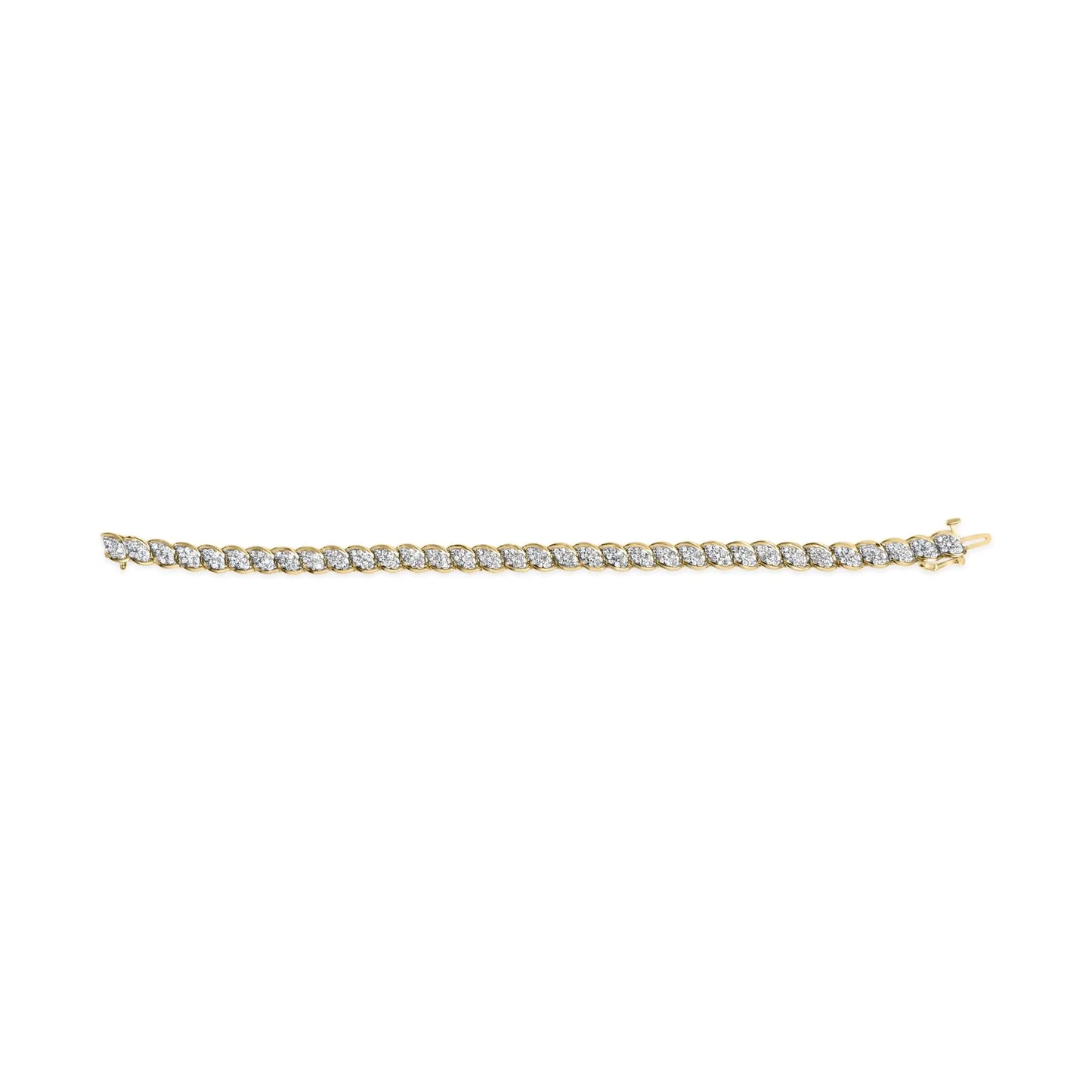 10K Yellow Gold Diamond Link Bracelet – 2.00 CaratsIndulge in timeless elegance with this 10K Yellow Gold Diamond Link Bracelet, featuring 2.00 carats of radiant diamonds set in a sophisticated link design. Crafted t10K Yellow Gold Diamond Link Bracelet – 2Bracelet10K Yellow Gold Diamond Link Bracelet – 2