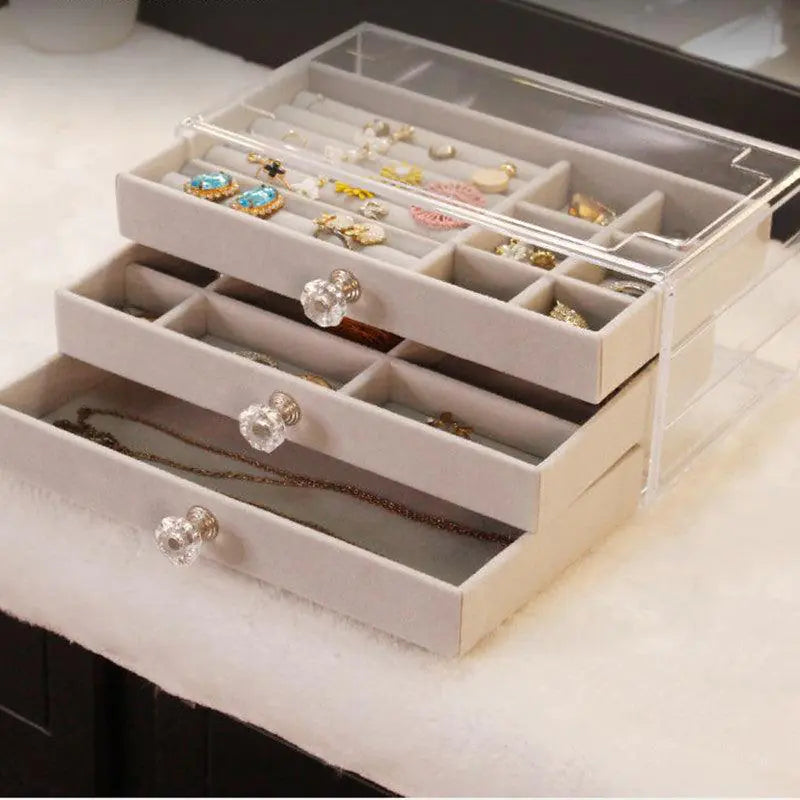 Acrylic Jewelry Box Velvet CompartmentsOrganize Your Treasures with the Acrylic Jewelry Box Velvet Compartments! Keep your jewelry safe and beautifully displayed with our acrylic box featuring velvet compAcrylic Jewelry Box Velvet CompartmentsJewelry BoxAcrylic Jewelry Box Velvet Compartments