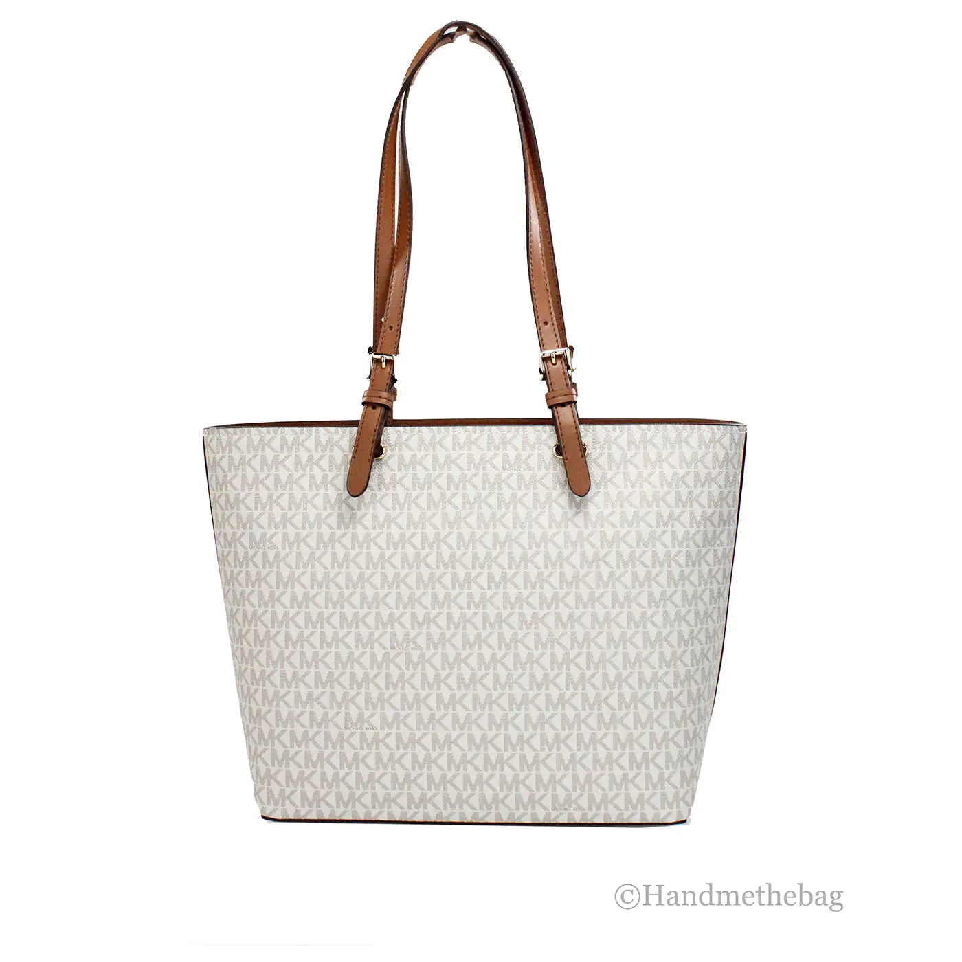 Michael Kors Jet Set Vanilla PVC Double Pocket Tote – Effortless Elegance