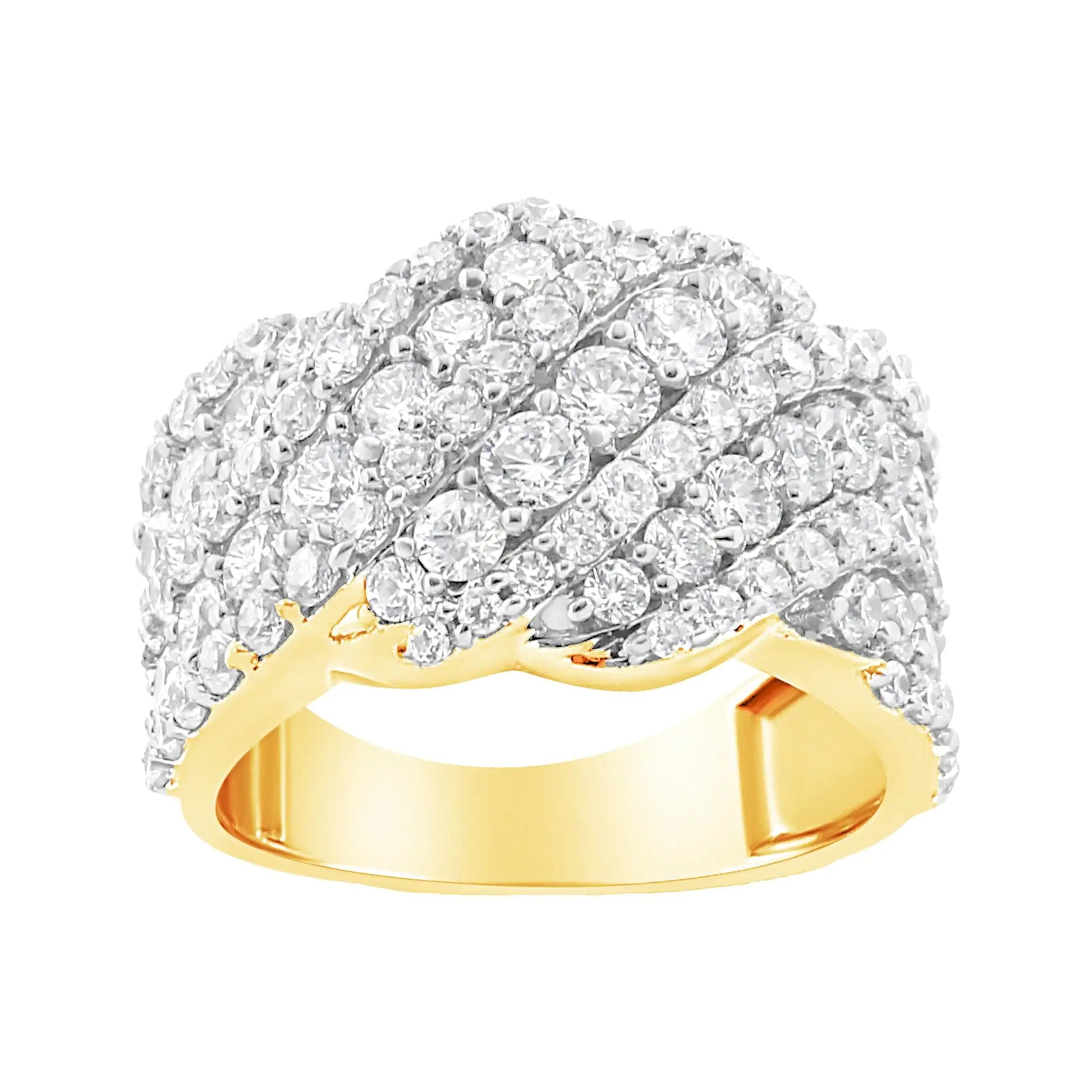 10K Yellow Gold Multi-Row Diamond Band Ring – 3.00 Carats of Radiant EIndulge in luxury with this 10K Yellow Gold Multi-Row Diamond Band Ring, featuring a dazzling 3.00 carats total weight of sparkling diamonds. The multi-row design is10K Yellow Gold Multi-Row Diamond Band RingRings10K Yellow Gold Multi-Row Diamond Band Ring