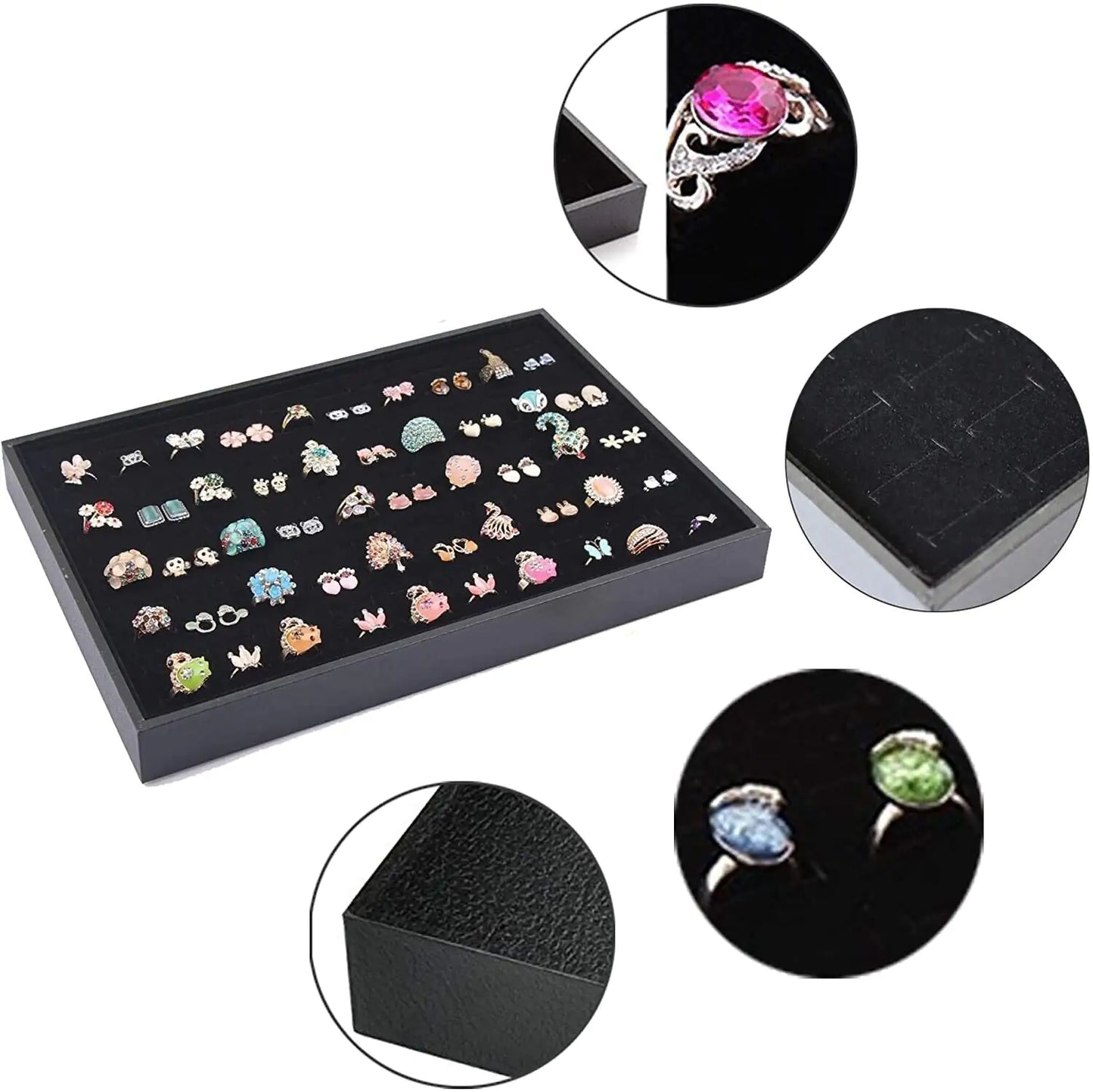 100 Slots Jewelry Ring Display Organizer Tray – Earring Storage Box CaKeep your jewelry neatly organized with this 100 Slots Jewelry Ring Display Organizer Tray. Designed to store rings, earrings, and other small accessories, this case100 Slots Jewelry Ring Display Organizer Tray – Earring Storage Box CaseJewelry Box100 Slots Jewelry Ring Display Organizer Tray – Earring Storage Box Case