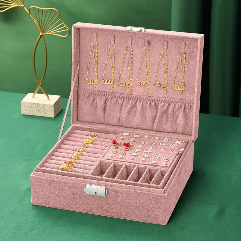 Velvet Jewelry Organizer Box