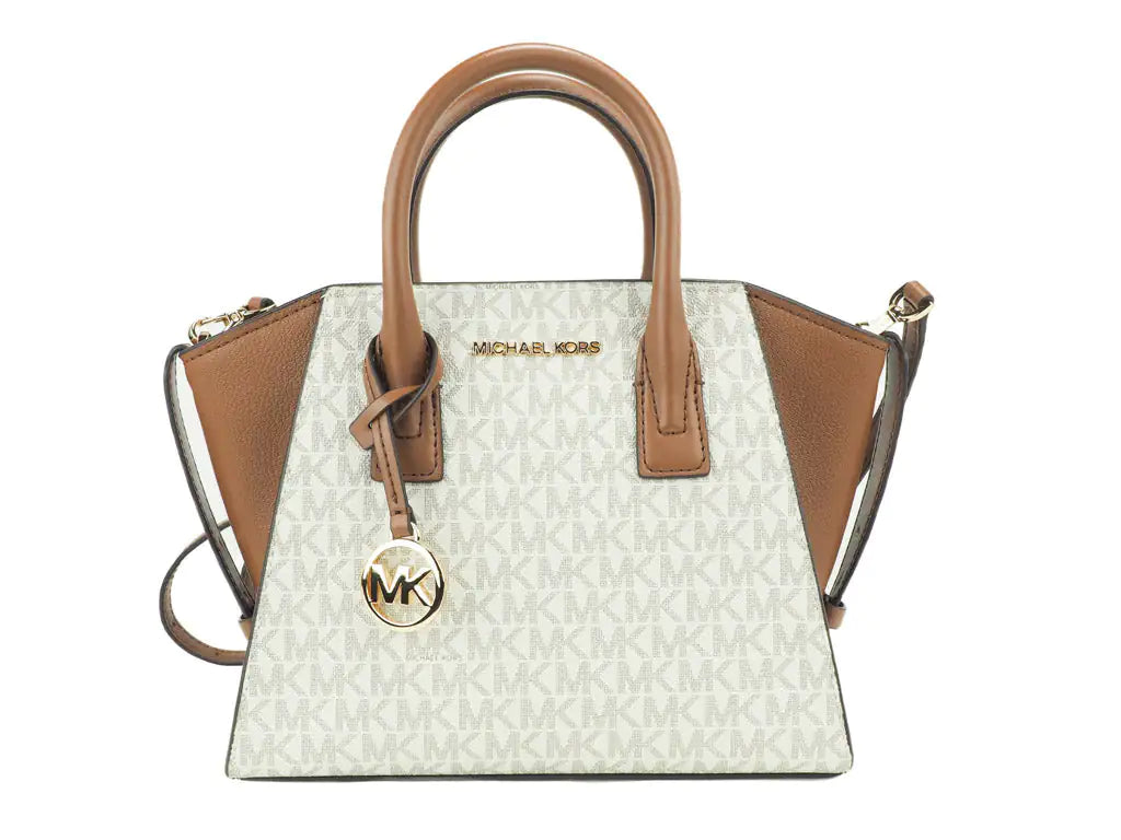 Michael Kors Avril Vanilla Signature PVC Leather Small Zip Satchel HanMichael Kors Avril Small Zip Satchel Handbag – Vanilla Signature PVC LeatherElevate your look with the Michael Kors Avril Small Zip Satchel Handbag in Vanilla SignatMichael Kors Avril Vanilla Signature PVC Leather Small Zip Satchel Handbag PurseMichael Kors Avril Vanilla Signature PVC Leather Small Zip Satchel Handbag Purse