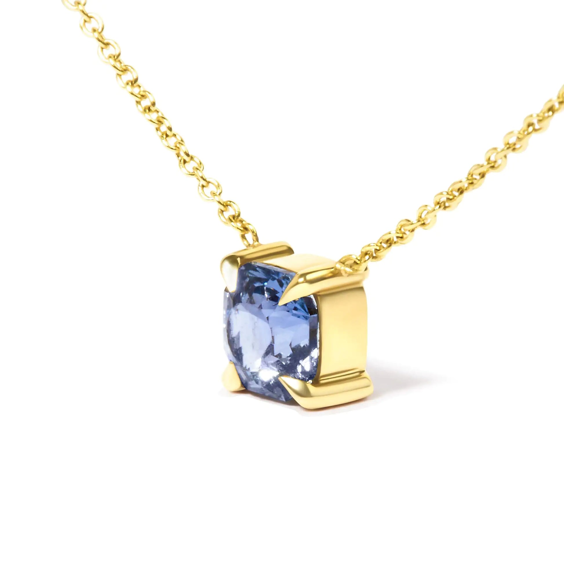 14k Yellow Gold 4/5 Cttw Natural Cushion Cut Blue Sapphire Solitaire PImmerse yourself in the enchanting allure of our 14K Yellow Gold 4/5 Cttw Natural Cushion Cut Blue Sapphire Solitaire Pendant Necklace. Crafted with exquisite crafts14k Yellow Gold 45 Cttw Natural Cushion Cut Blue Sapphire Solitaire Pendant Necklace - 15-16 Inches AdjustableNecklaces14k Yellow Gold 45 Cttw Natural Cushion Cut Blue Sapphire Solitaire Pendant Necklace - 15-16 Inches Adjustable