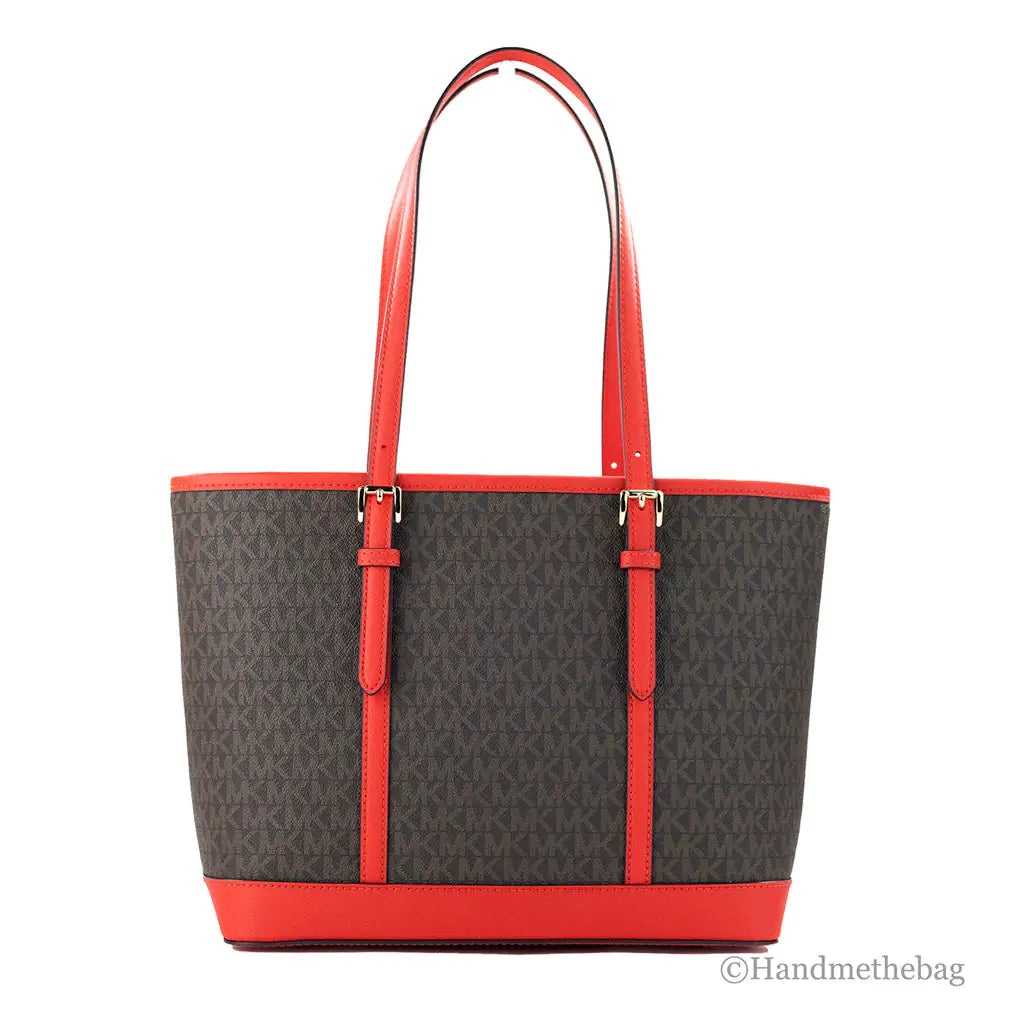 Michael Kors Jet Set Sangria Shoulder Tote PurseMichael Kors Jet Set Shoulder Tote Purse – SangriaBrighten your style with the Michael Kors Jet Set Shoulder Tote Purse in Sangria. This chic tote features a spaciouMichael Kors Jet Set Sangria Shoulder Tote PurseMichael Kors Jet Set Sangria Shoulder Tote Purse