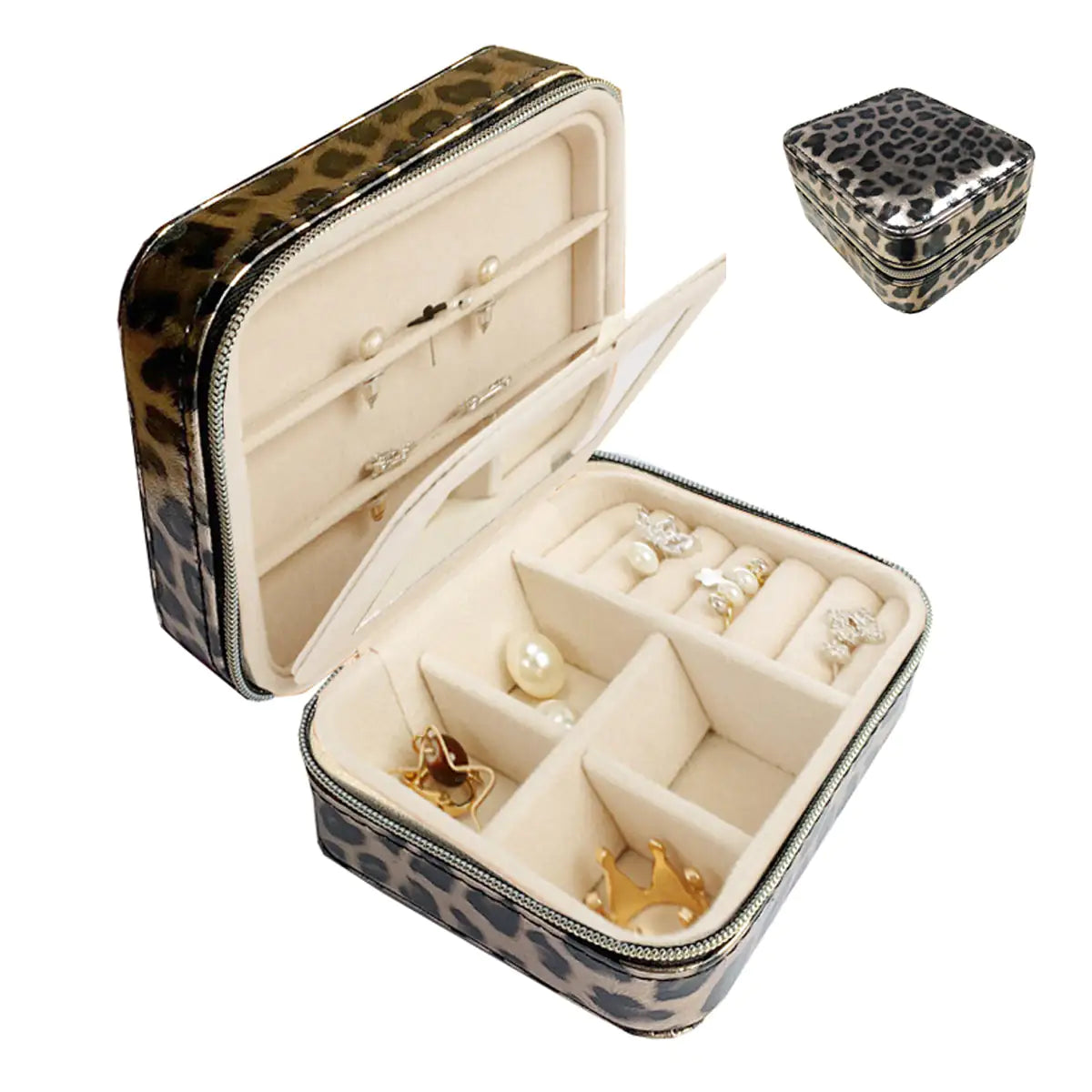 Cool Jewels A Palm Sized Compact Jewelry BoxGood things come in small packages, just like this Cool Jewels Jewelry Box!

Keep your precious jewelry safe and close at hand. Designed to fit in your palm, this coPalm Sized Compact Jewelry BoxJewelry BoxPalm Sized Compact Jewelry Box