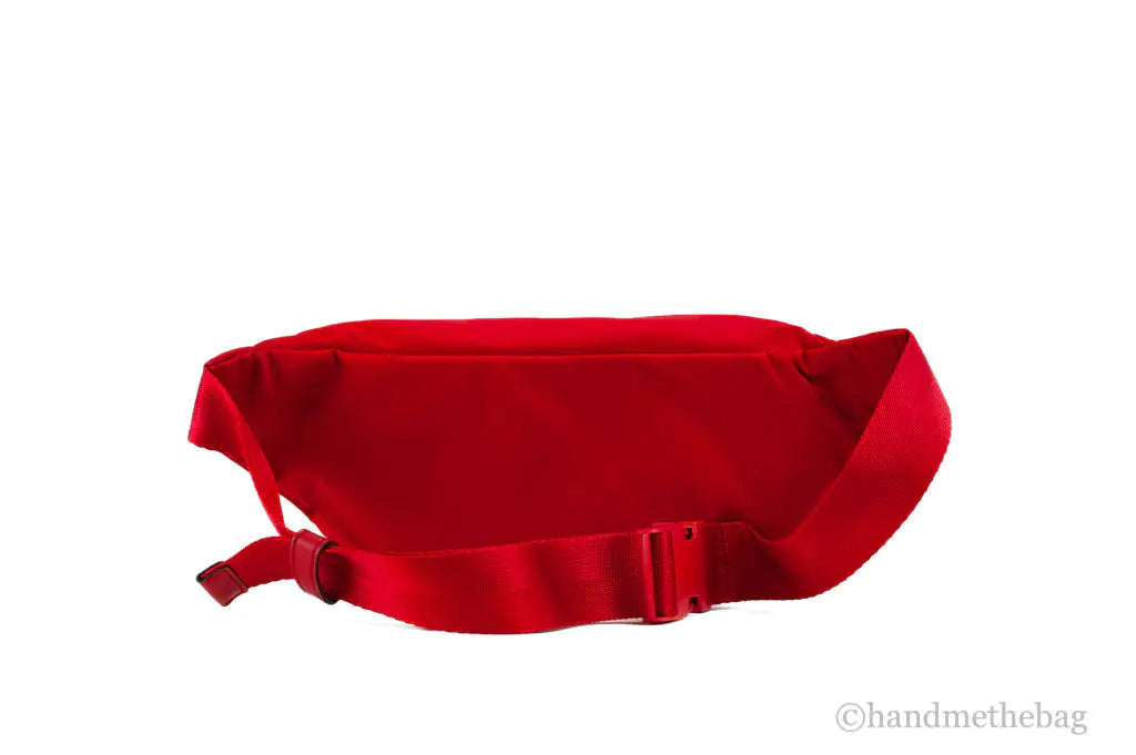 Tory Burch Medium Brilliant Red Nylon Adjustable Belt Bag Fanny Pack