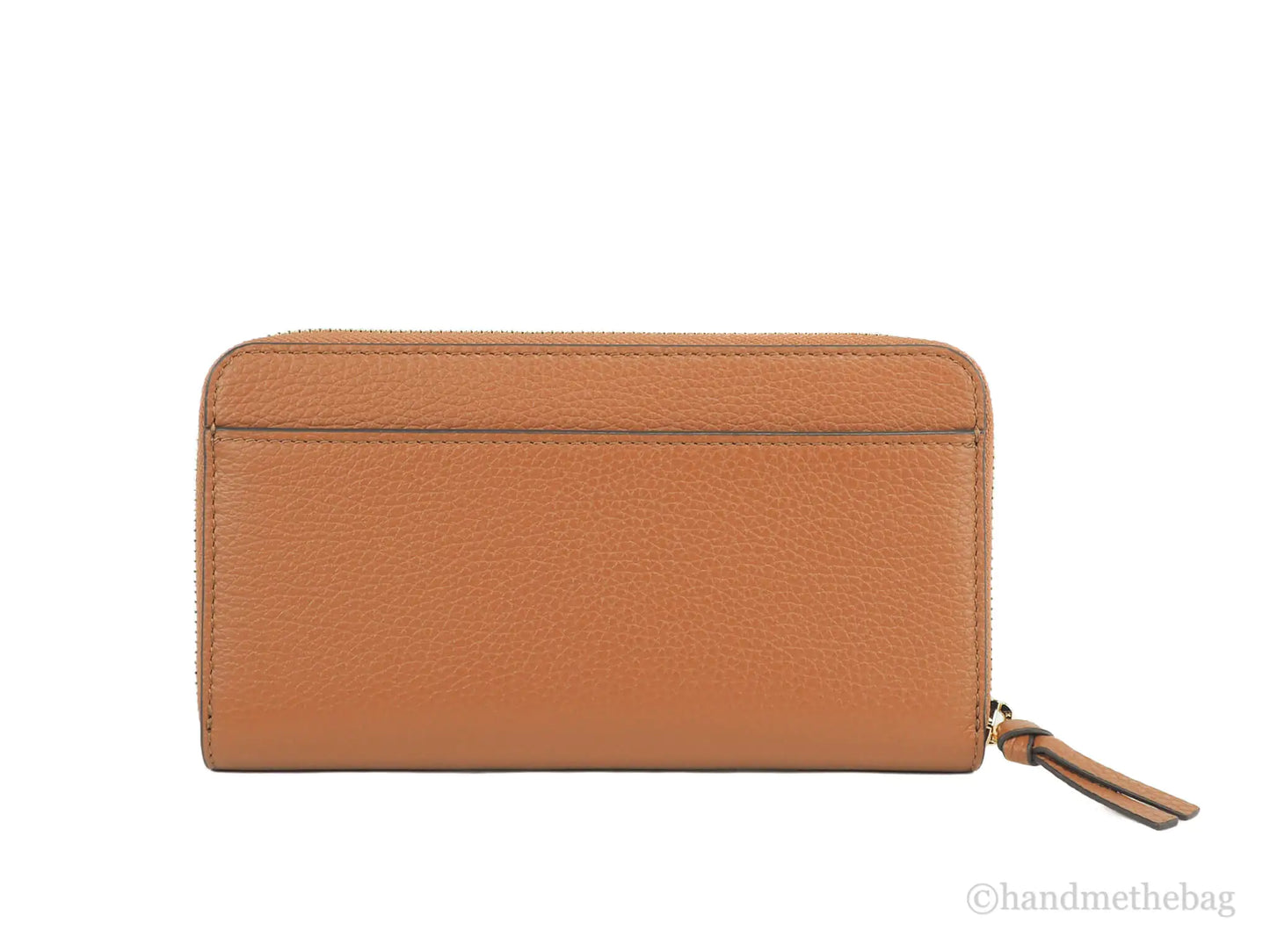 Tory Burch Thea Classic Tan Leather Zip Around Continental Clutch Wallet