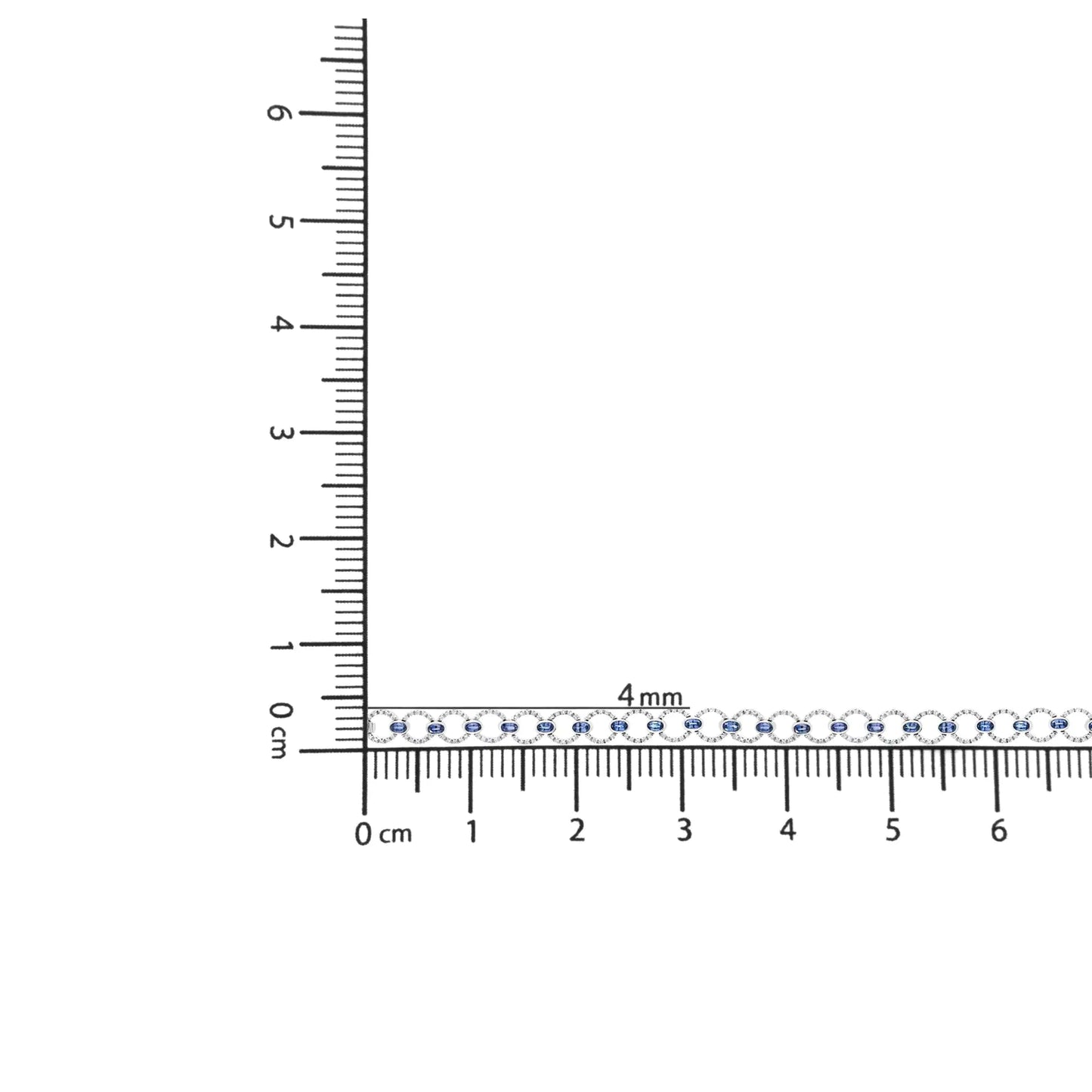 18K White Gold 6 Cttw Diamond and 5x3mm Oval Blue Sapphire Openwork CiThis luxury18k white gold link bracelet showcases a shimmering circle links set with glorious round white diamonds in prong settings. These sparkling stones total 6 5x3mm Oval Blue Sapphire Openwork Circle Link Bracelet 5x3mm Oval Blue Sapphire Openwork Circle Link Bracelet 