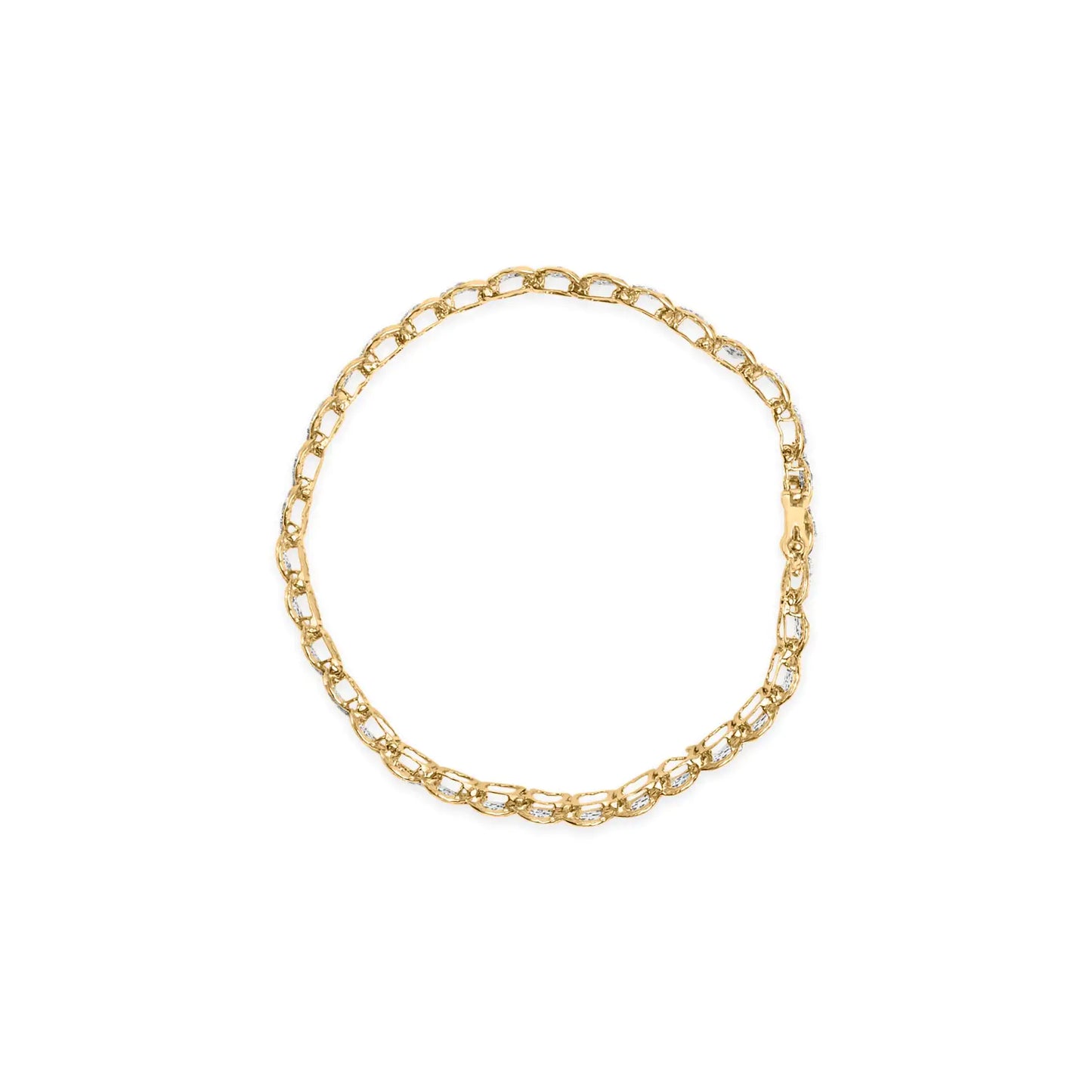 10K Yellow Gold Round-Cut Diamond Link BraceletIndulge in the epitome of elegance with our exquisite 10K Yellow Gold Bracelet. Crafted to perfection, this captivating piece features a dazzling array of 306 natura10K Yellow Gold Round-Cut Diamond Link BraceletBracelet10K Yellow Gold Round-Cut Diamond Link Bracelet