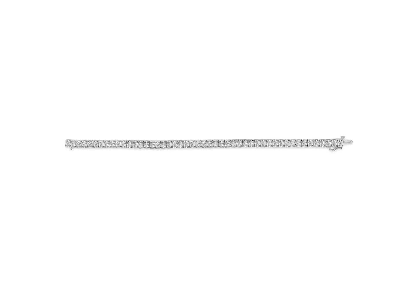 14K White Gold 3.00 Cttw  7.5" Princess-Cut Diamond Link Bracelet (H-IExperience the epitome of luxury with this exquisite 14K White Gold Princess-Cut Diamond Link Bracelet. Featuring 432 natural diamonds totaling 3.0 cttw, this piece Princess-Cut Diamond Link BraceletBraceletPrincess-Cut Diamond Link Bracelet