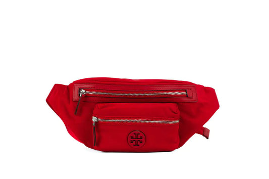 Tory Burch Medium Brilliant Red Nylon Adjustable Belt Bag Fanny Pack