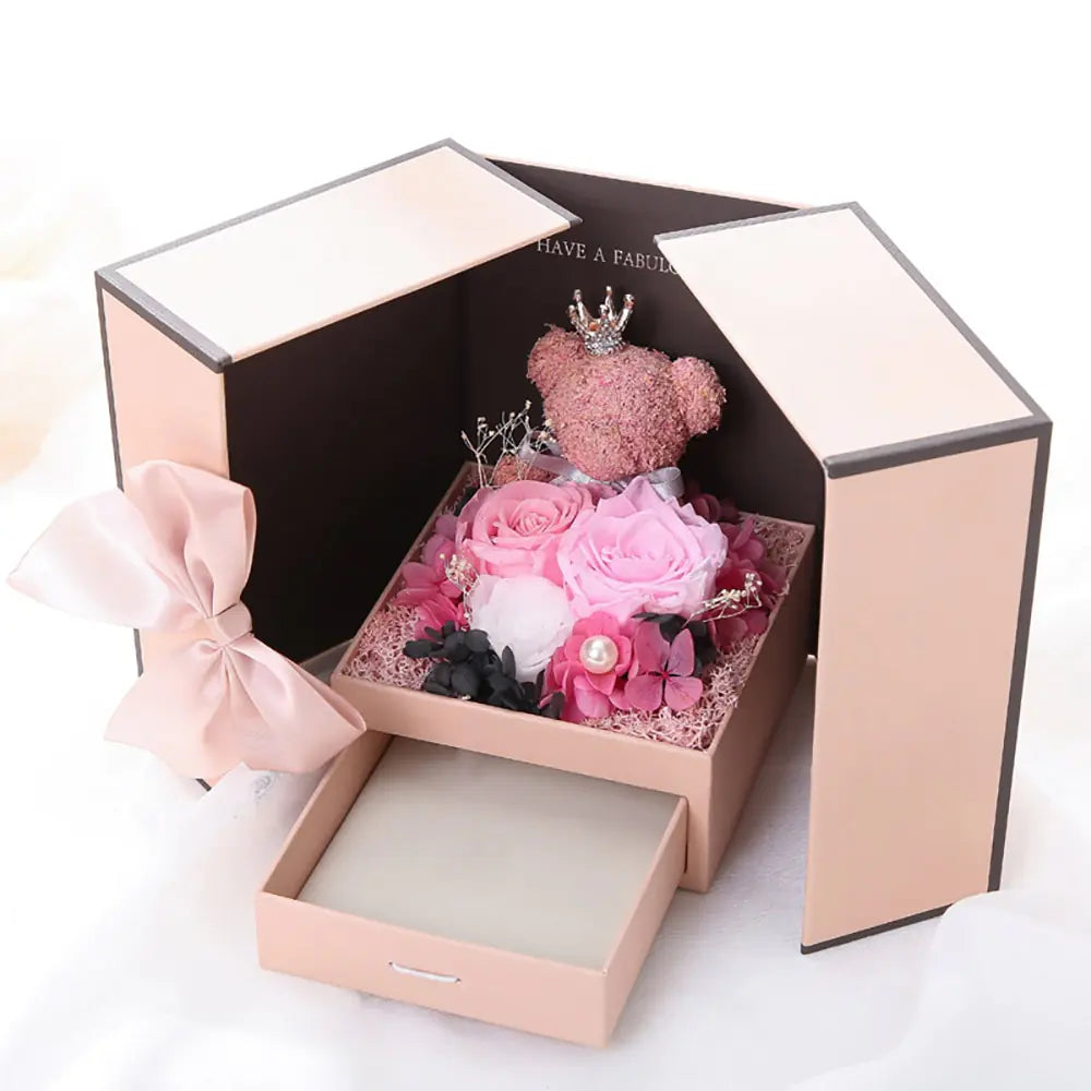 Artificial Flower Jewelry BoxElevate your gift-giving game with our enchanting Artificial Flower Jewelry Box “ the ultimate expression of love and admiration for that special someone in your lifArtificial Flower Jewelry BoxJewelry BoxArtificial Flower Jewelry Box