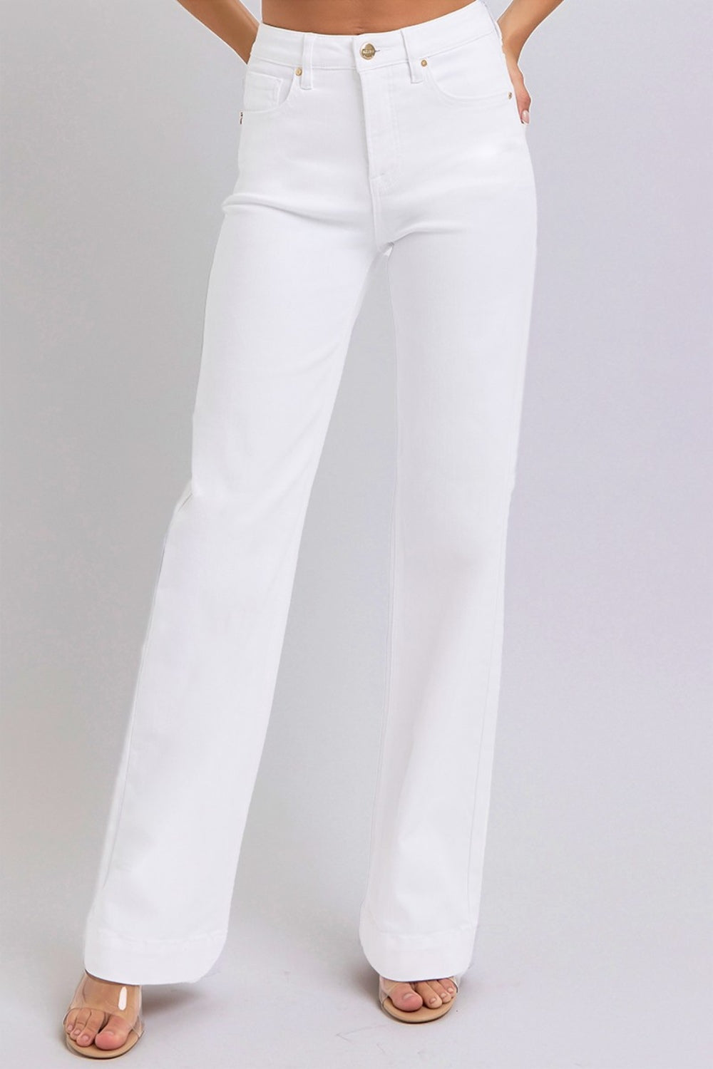 RISEN Full Size High Waist Straight JeansThese jeans combine classic style with contemporary comfort, offering a flattering silhouette that complements any body type. The high-rise design not only accentuatRISEN Full Size High Waist Straight JeansPantsRISEN Full Size High Waist Straight Jeans