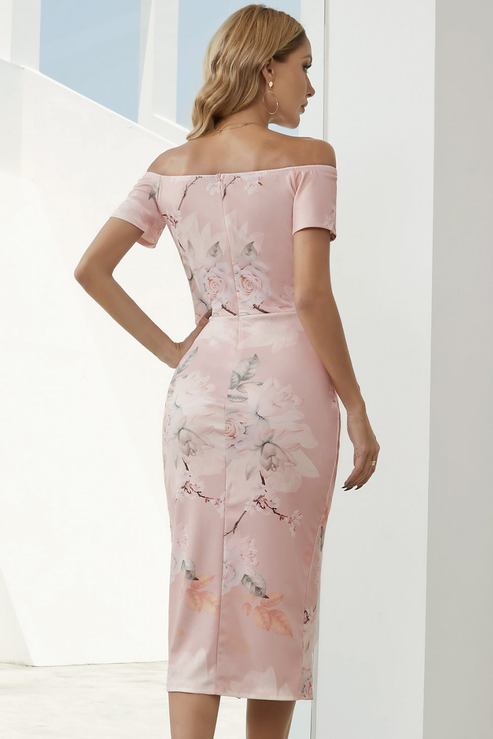 Slit Dress - Printed Off-Shoulder Split Dress Collection