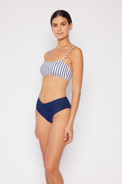 Marina West Swim Striped Bikini SetThe Striped Bikini Set features a chic bandeau top with removable bra pads for customizable support and coverage. The moderate scoop bottom provides a flattering andMarina West Swim Striped Bikini SetMarina West Swim Striped Bikini Set