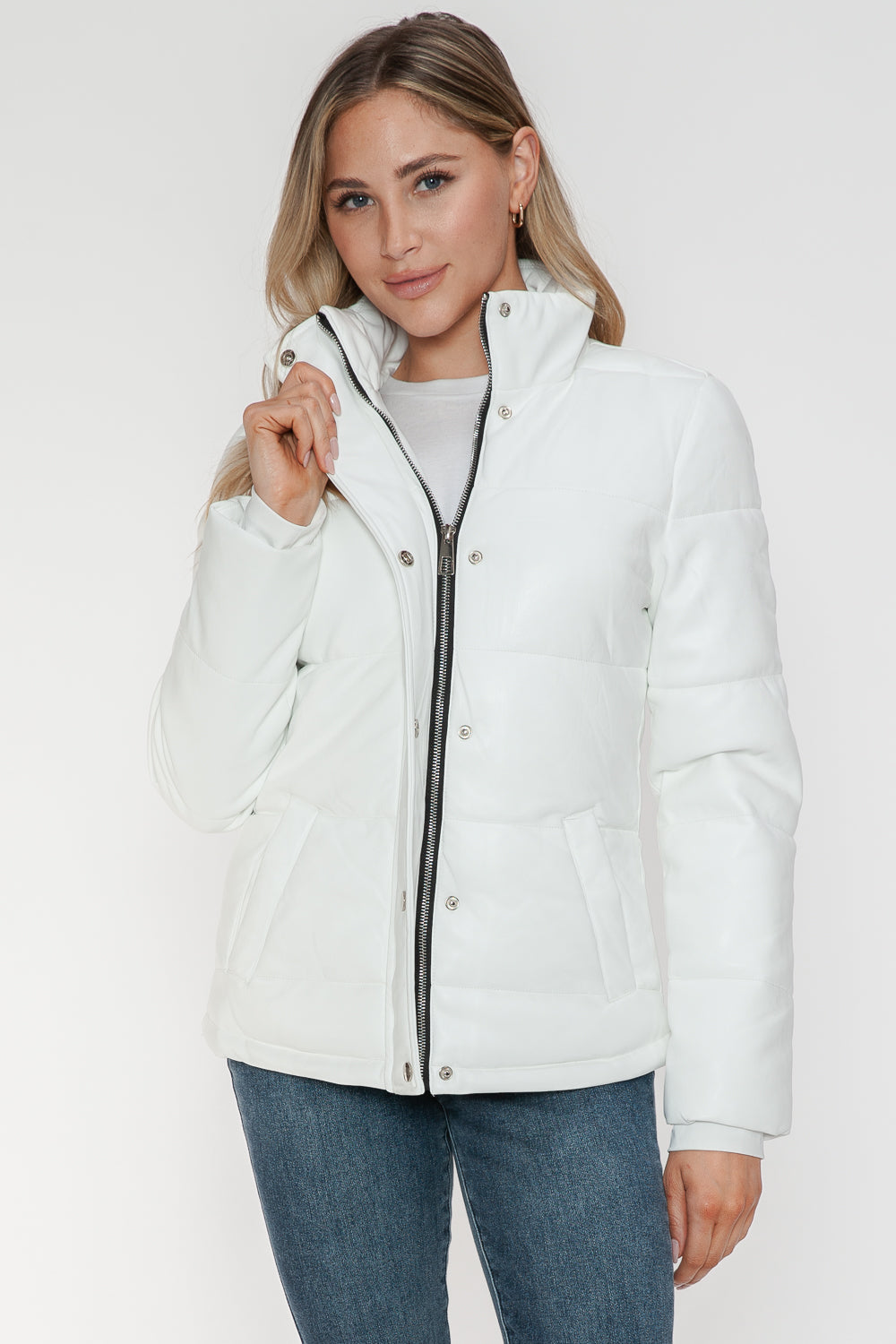 YMI Pocketed Zip Up Turtleneck Puffer JacketThe Pocketed Zip Up Turtleneck Puffer Jacket is a chic and practical choice for colder weather. With its cozy turtleneck design, zip-up front, and convenient pocketsYMI Pocketed ZipYMI Pocketed Zip