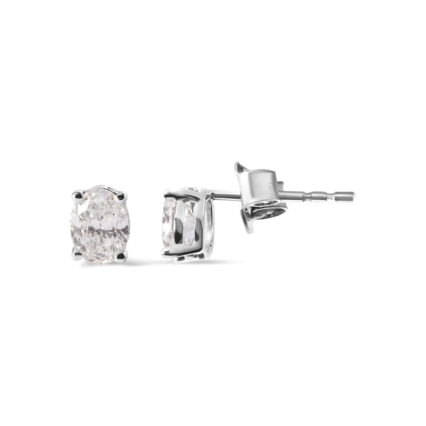 14K White Gold Prong Set Lab Grown Oval Diamond Solitaire Stud EarringIndulge in the ultimate luxury with these exquisite oval shape lab-grown diamond solitaire stud earrings. Crafted from 14K white gold, these earrings feature a stunn14K White Gold Prong Set Lab Grown Oval Diamond Solitaire Stud EarringEarrings14K White Gold Prong Set Lab Grown Oval Diamond Solitaire Stud Earring