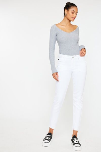 Kancan Mid Rise Ankle Skinny JeansMid Rise Ankle Skinny Jeans are a versatile and classic staple for any wardrobe. The mid rise design provides a comfortable and flattering fit that complements varioKancan Mid Rise Ankle Skinny JeansKancan Mid Rise Ankle Skinny Jeans