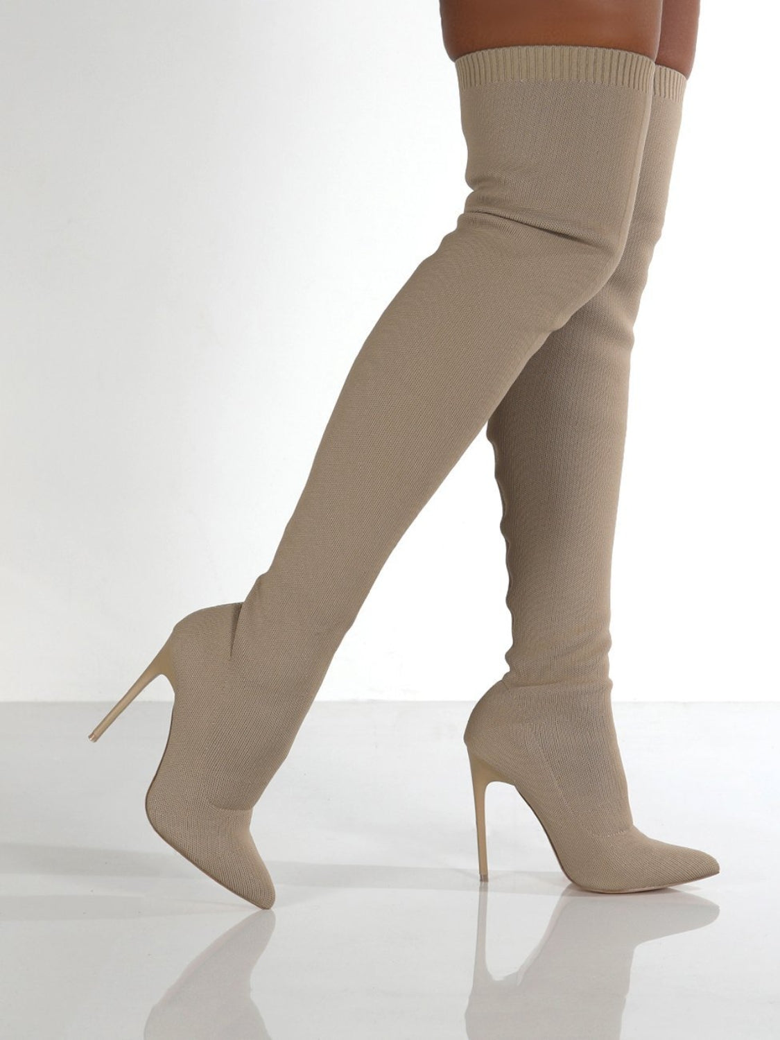 Point Toe Over Knee Stiletto BootsElevate your style with these stunning Pointed Toe Over-The-Knee Stiletto Boots. Designed to turn heads, these boots feature a sleek pointed toe and a high stiletto Knee Stiletto BootsKnee Stiletto Boots